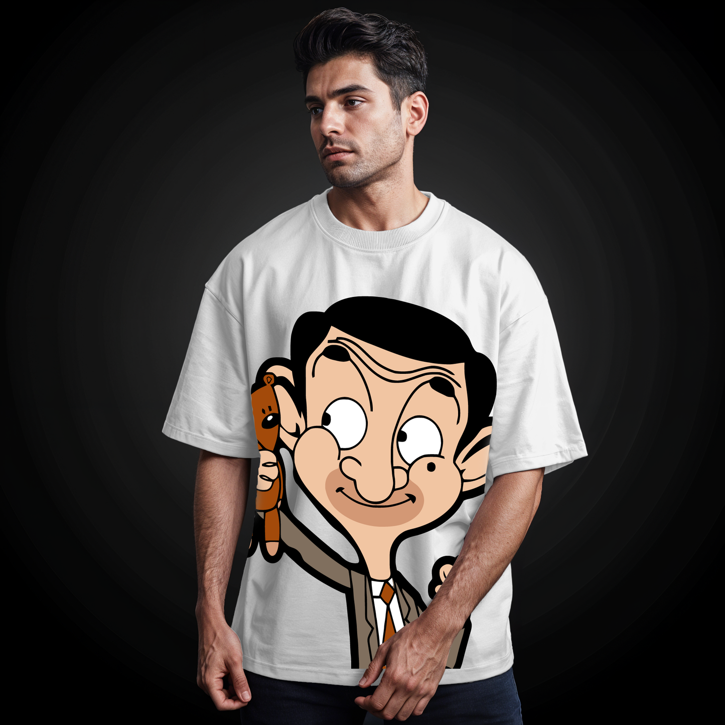 " Mr. Bean " Printed Over size T-Shirt