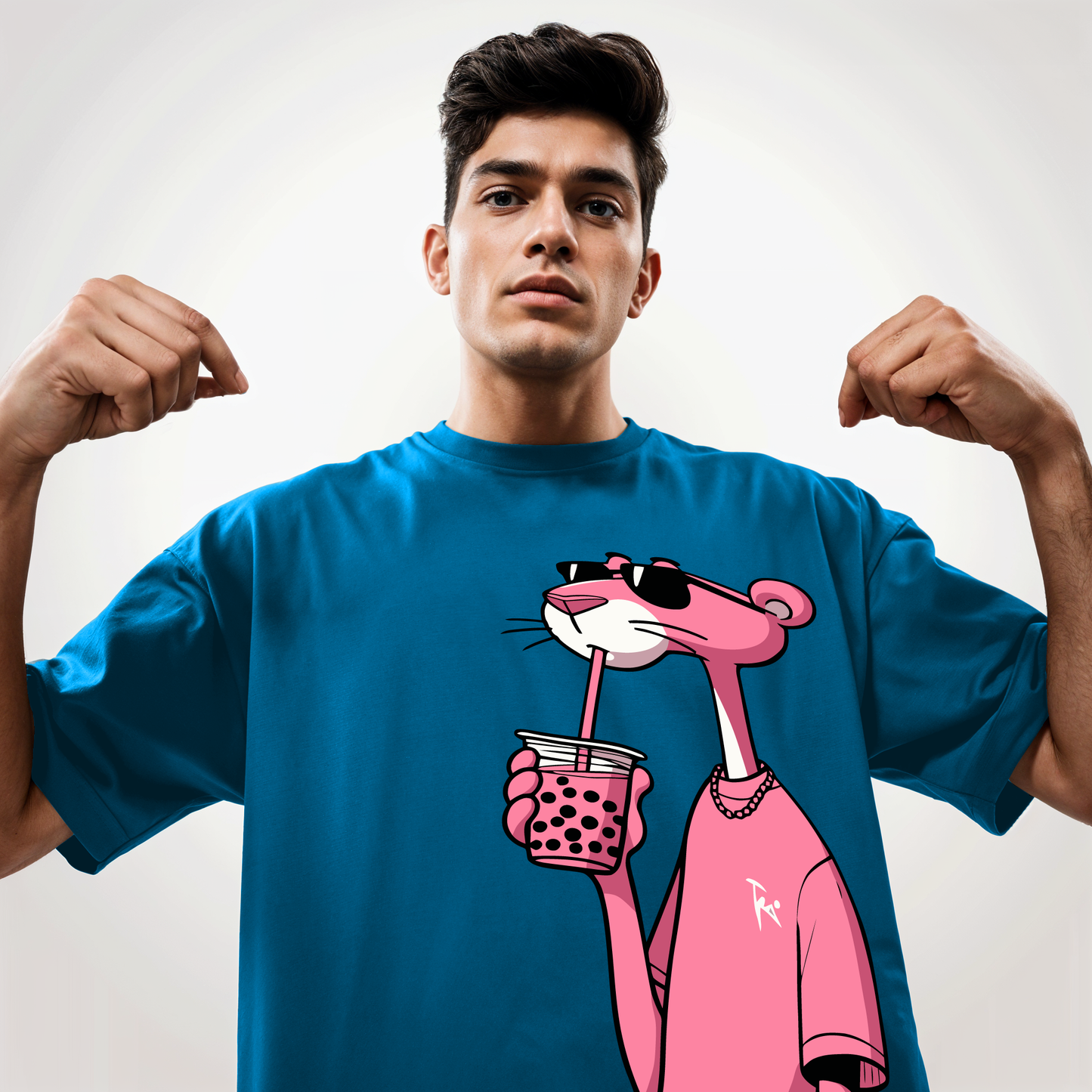 " Pink Panther " Printed Over size T-Shirt