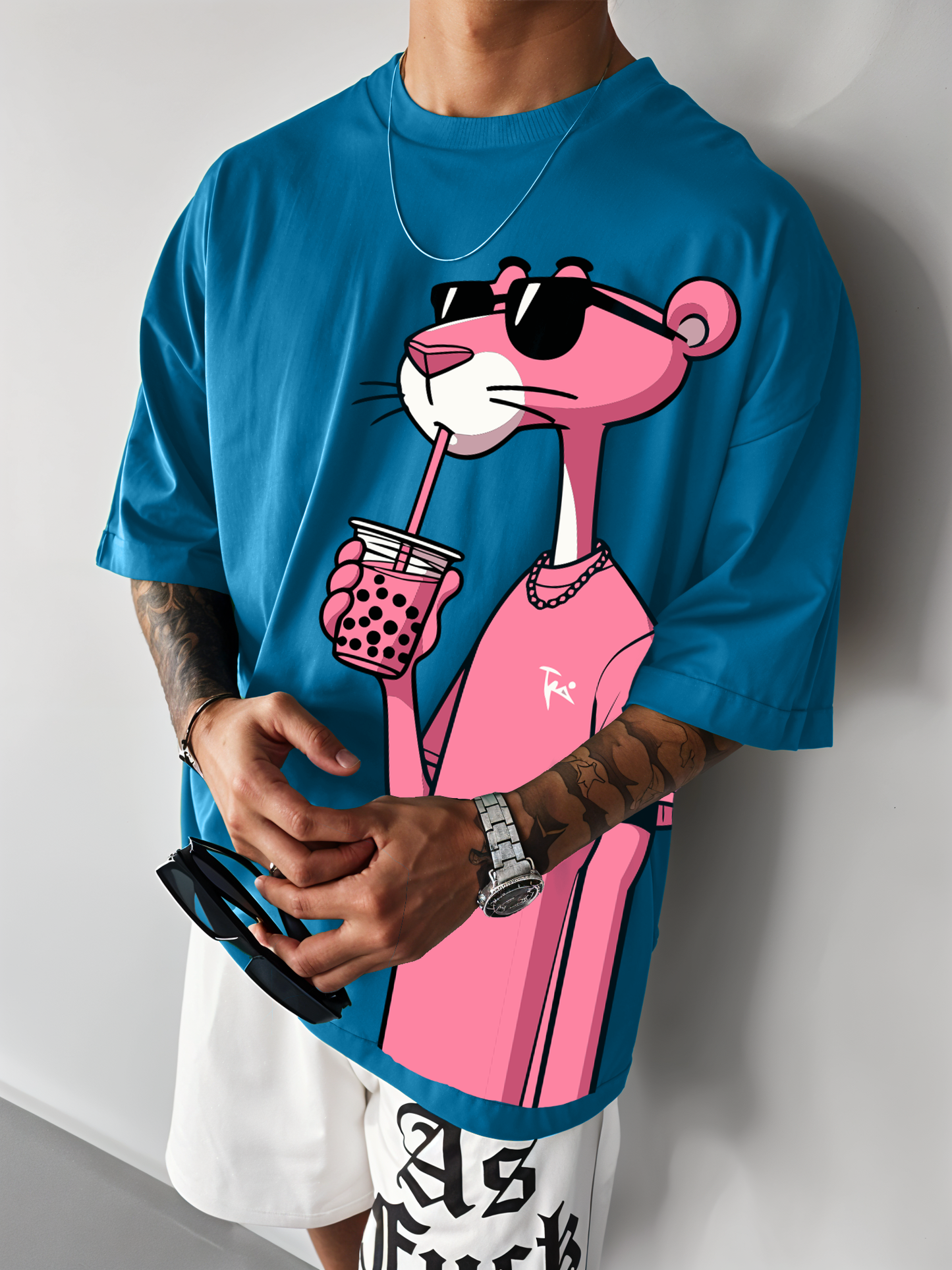 " Pink Panther " Printed Over size T-Shirt