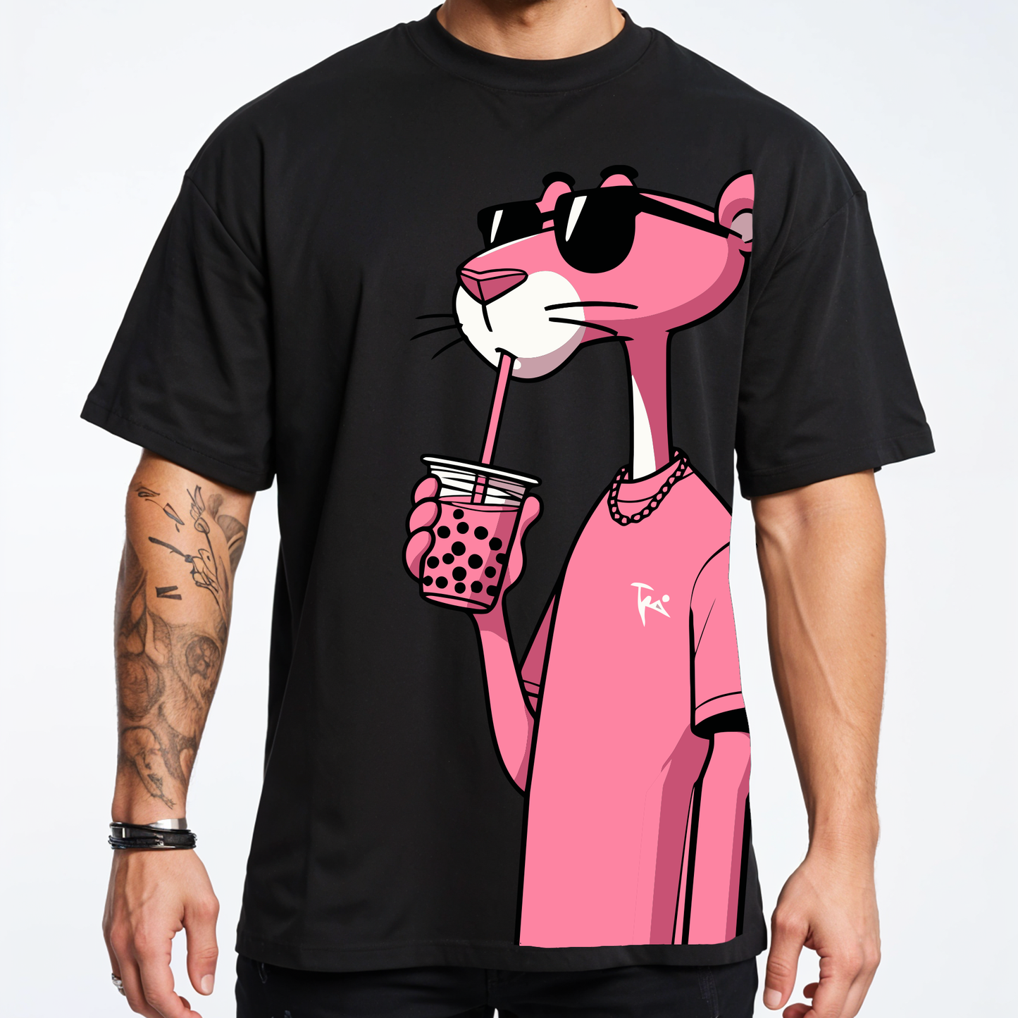 " Pink Panther " Printed Over size T-Shirt