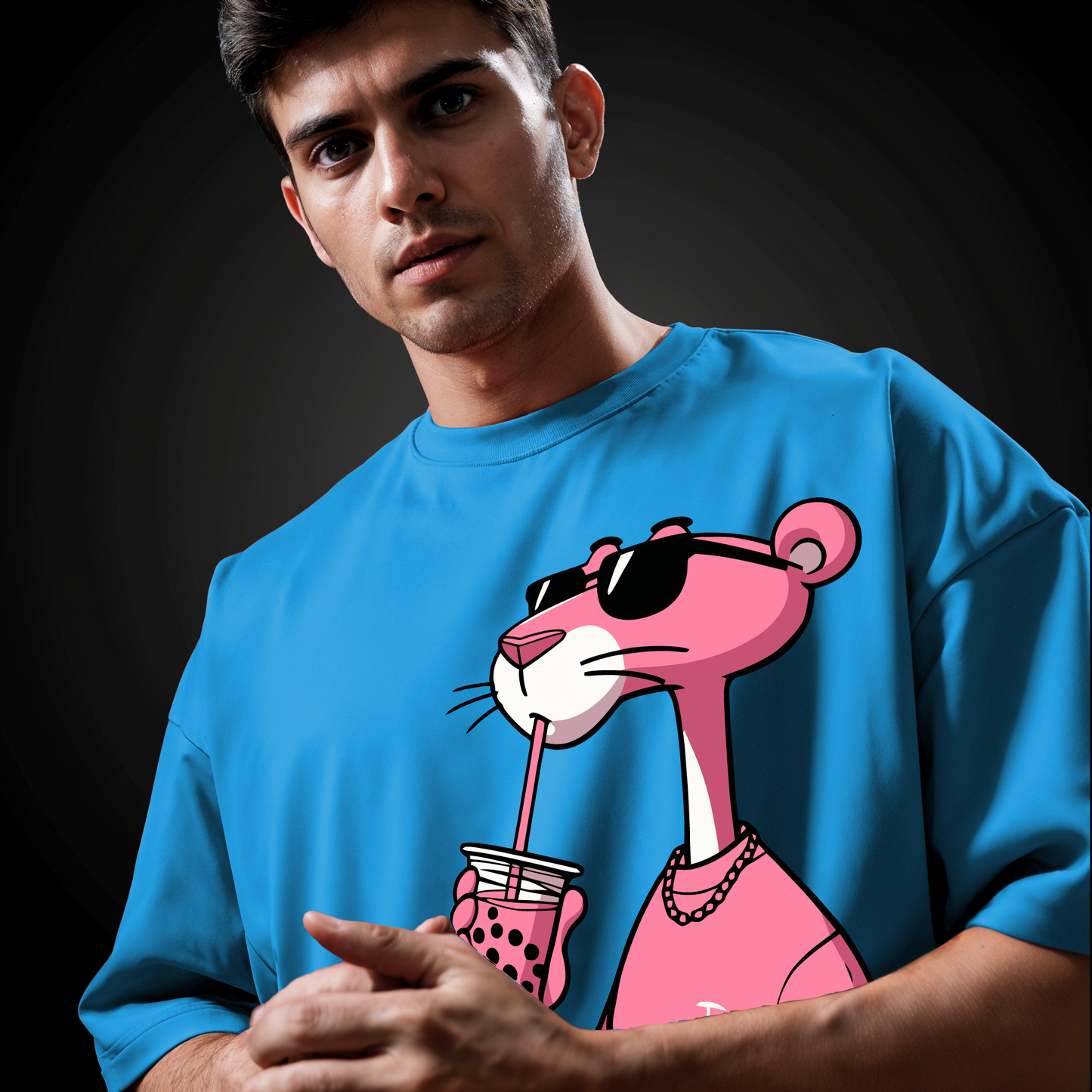 " Pink Panther " Printed Over size T-Shirt