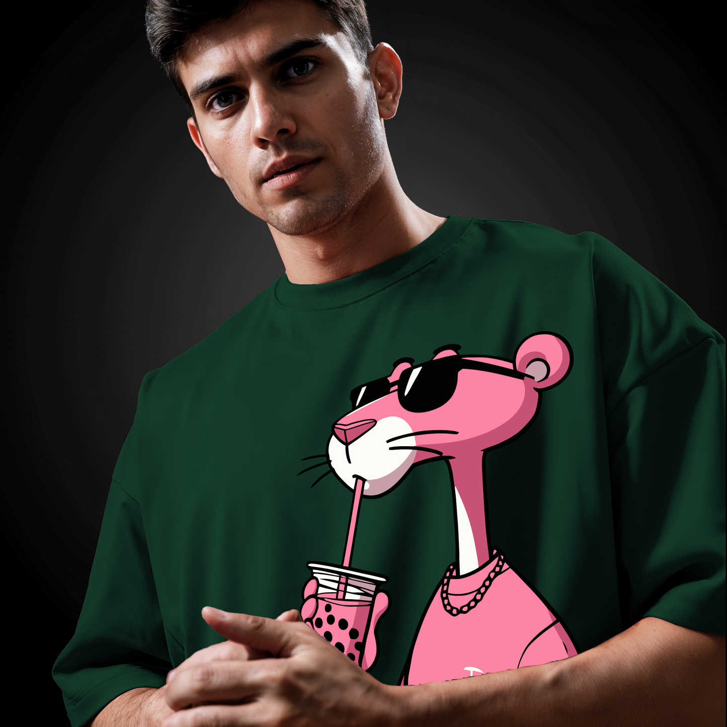 " Pink Panther " Printed Over size T-Shirt