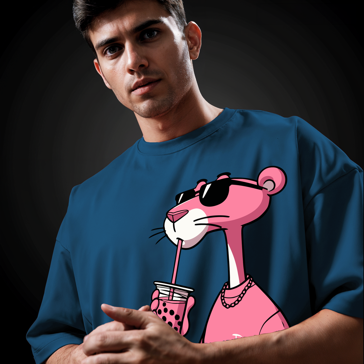 " Pink Panther " Printed Over size T-Shirt