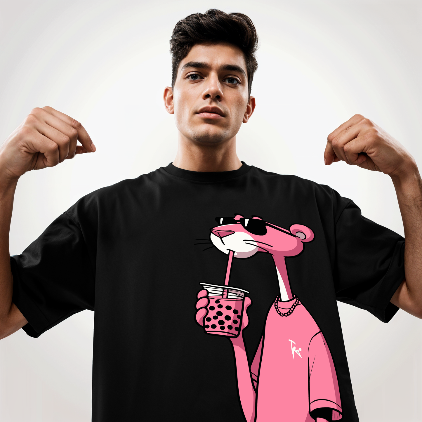 " Pink Panther " Printed Over size T-Shirt