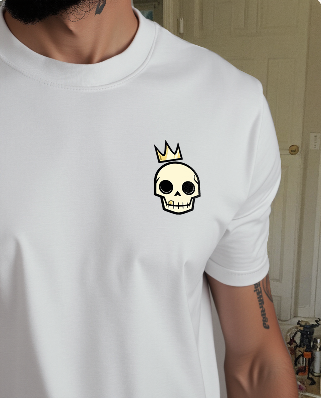 " Royal-Skull " Printed Over size T-Shirt