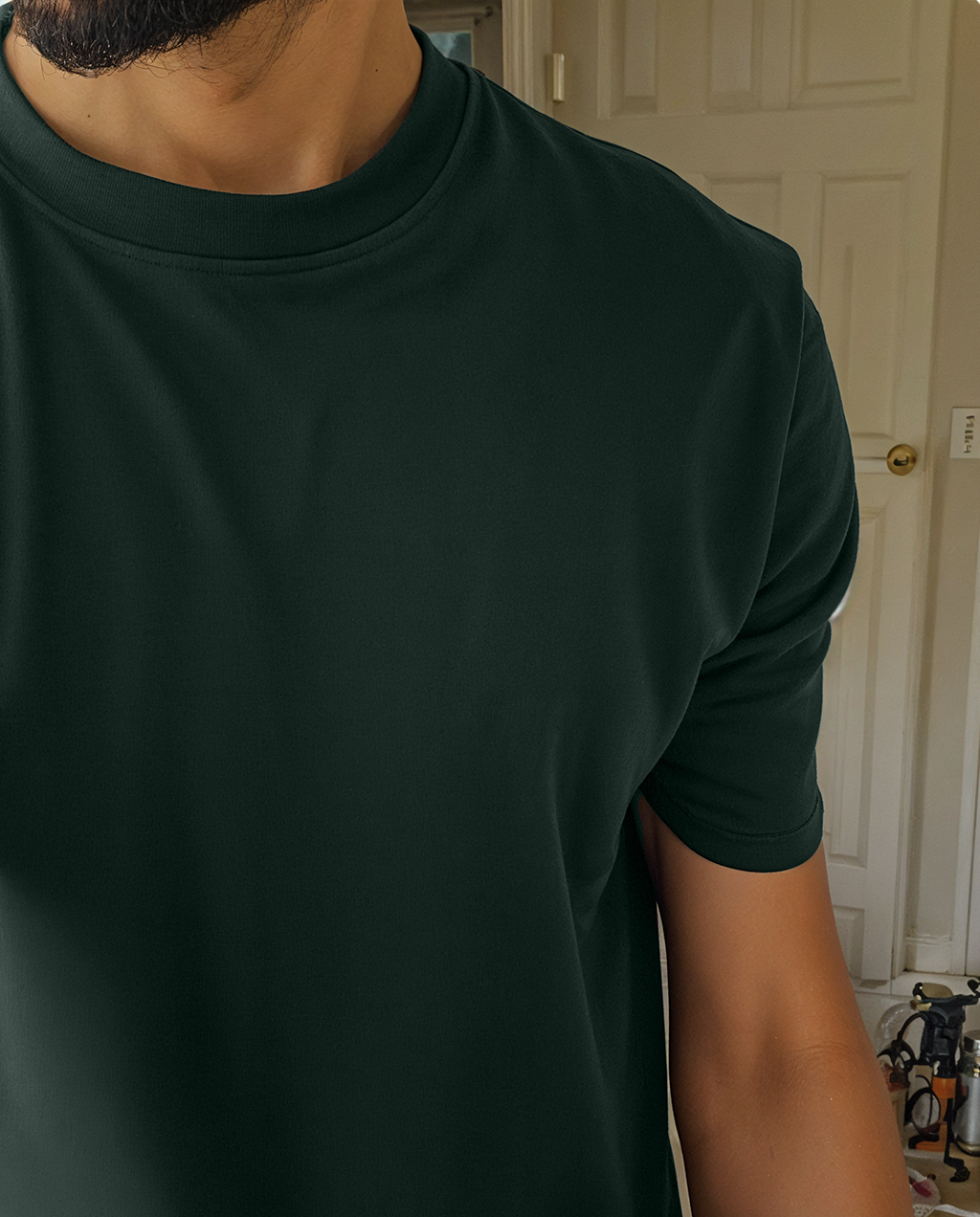 Dark green basic Oversize T-shirt