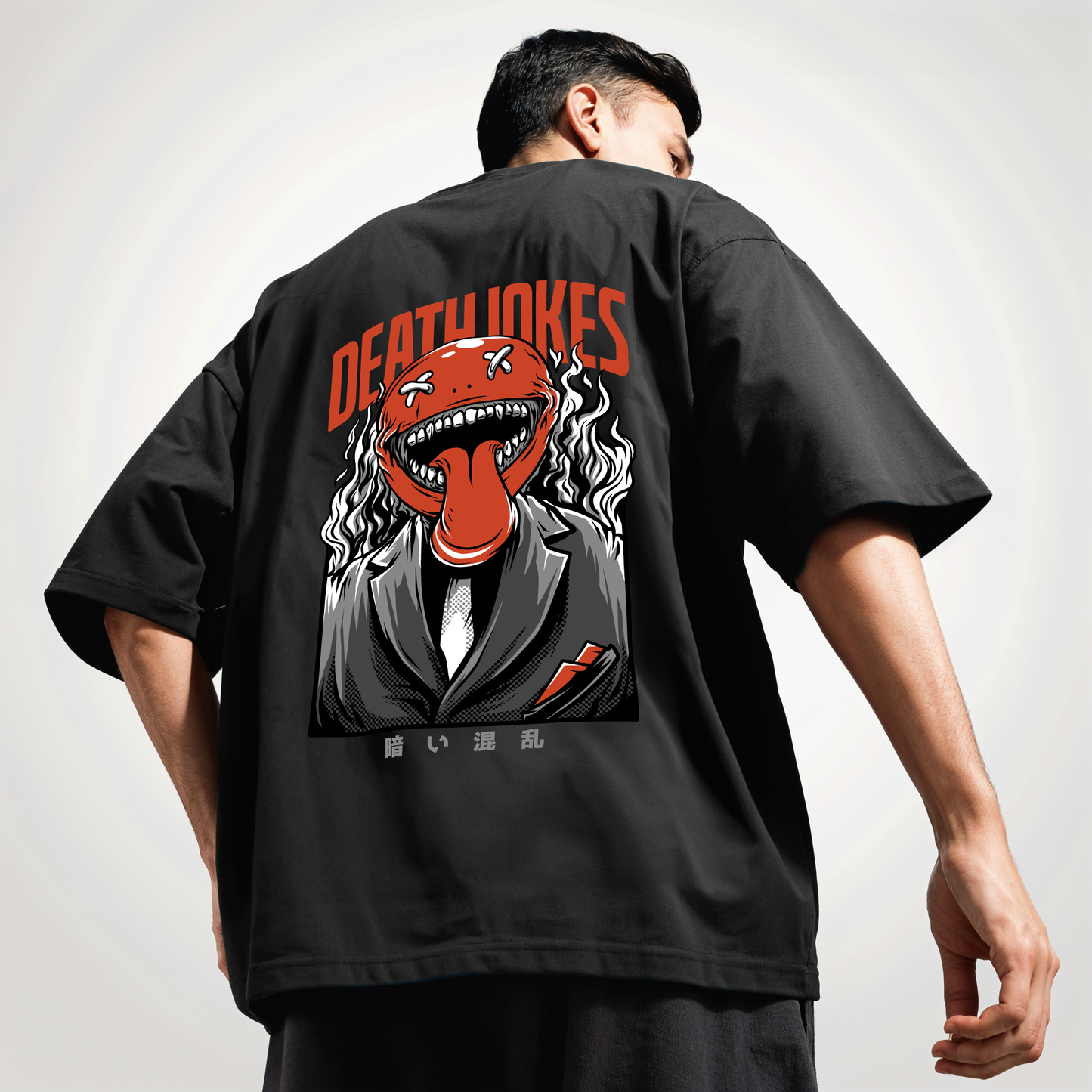 " Death-Jokes " Printed Over size T-Shirt