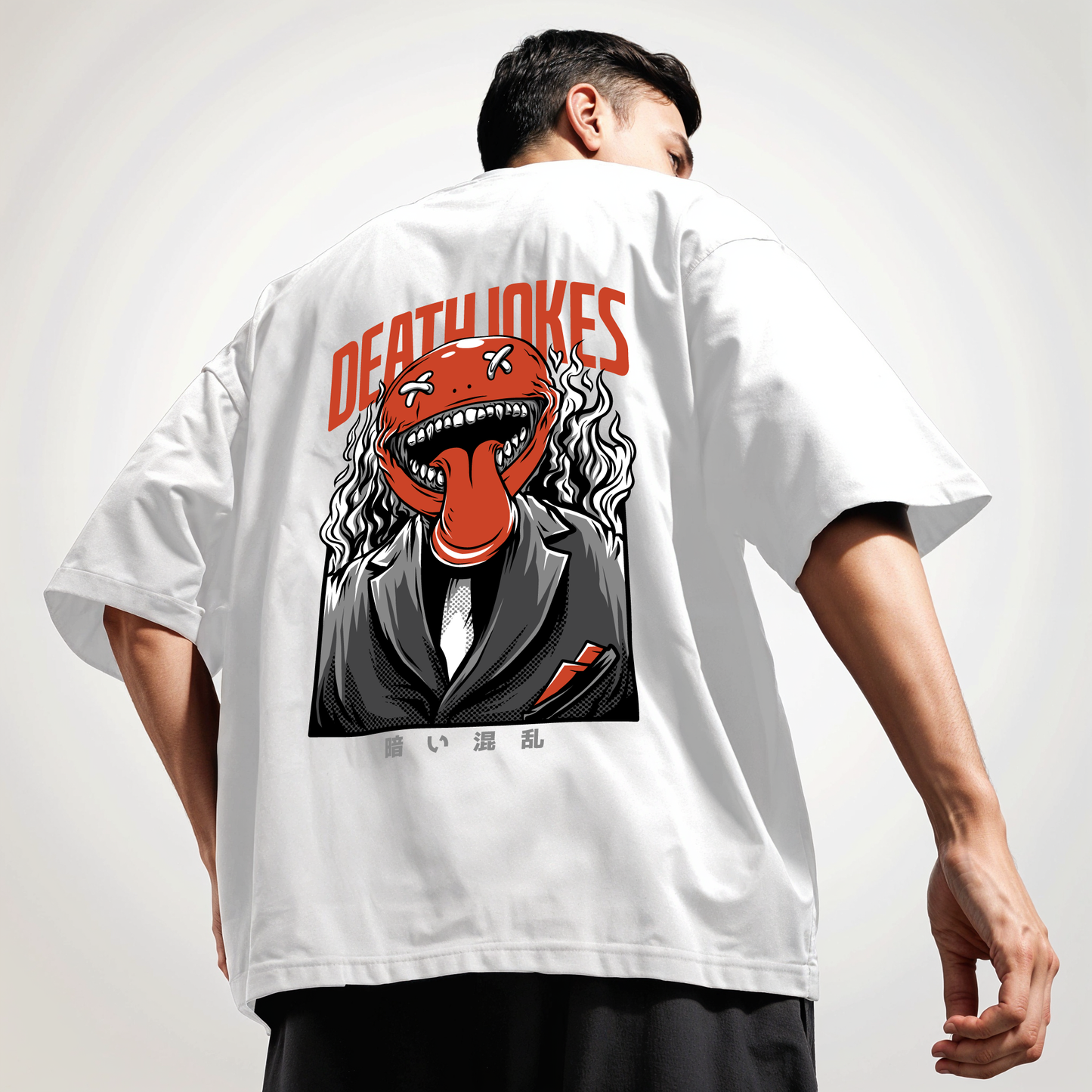" Death-Jokes " Printed Over size T-Shirt
