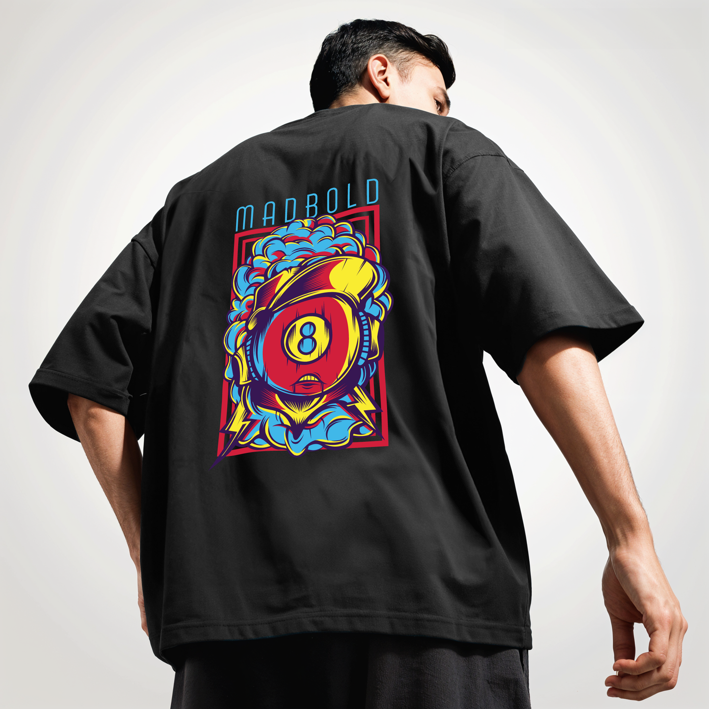 " Mad-Bold " Printed Over size T-Shirt