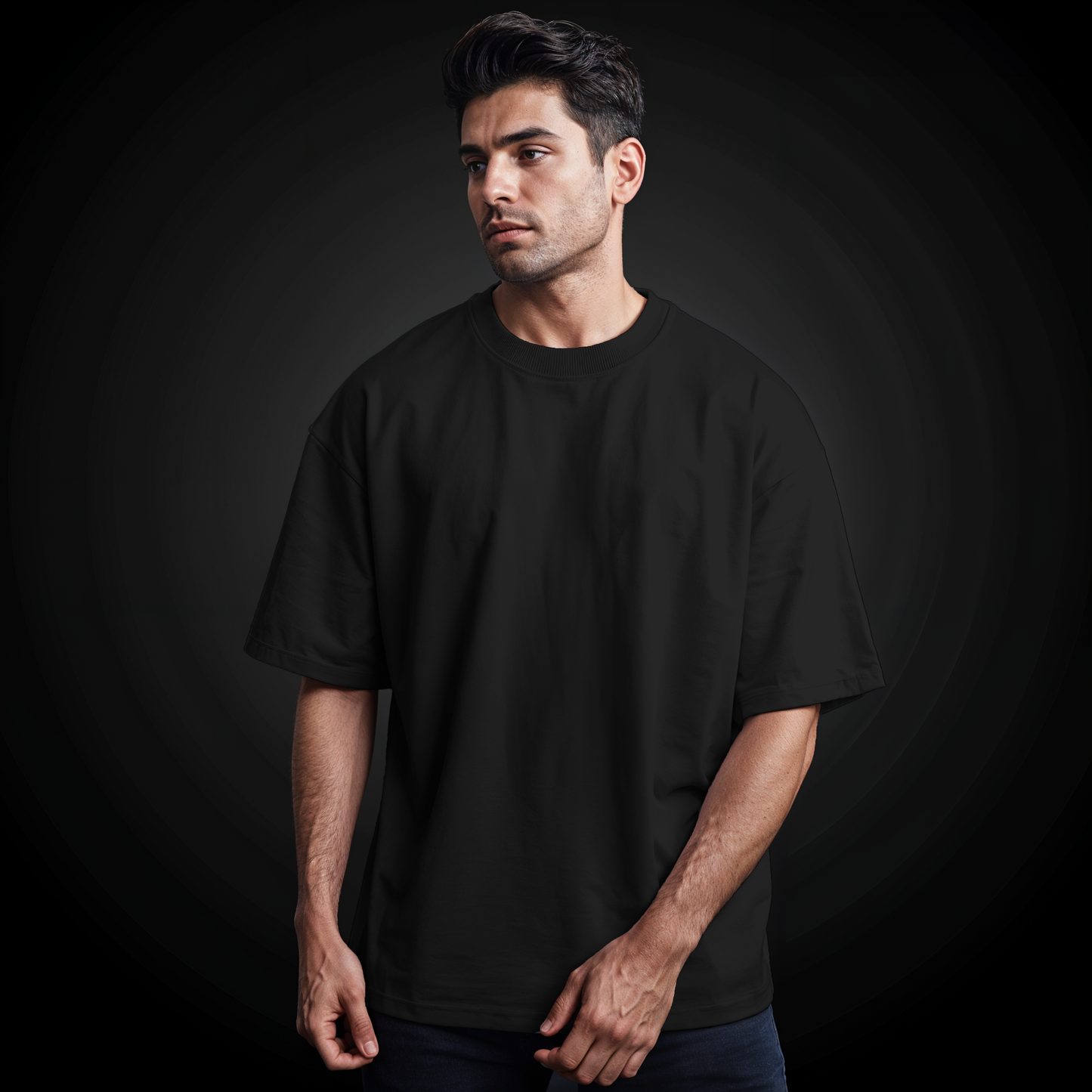 Black basic Oversize T-shirt