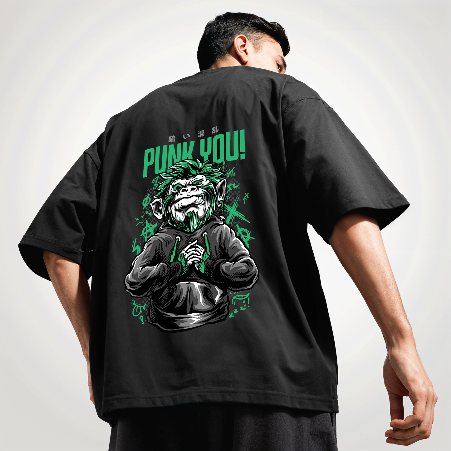 " Punk-You " Printed Over size T-Shirt