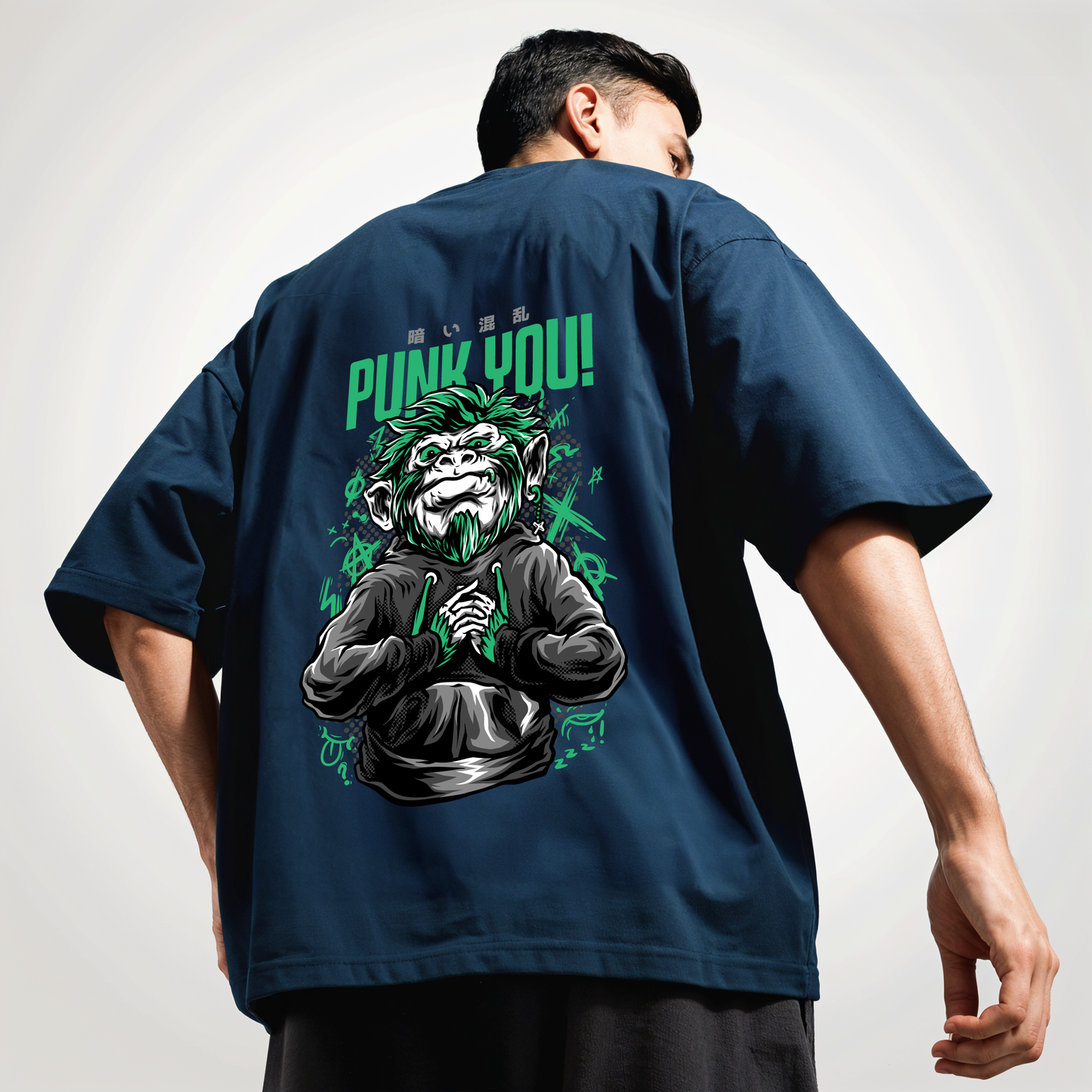 " Punk-You " Printed Over size T-Shirt