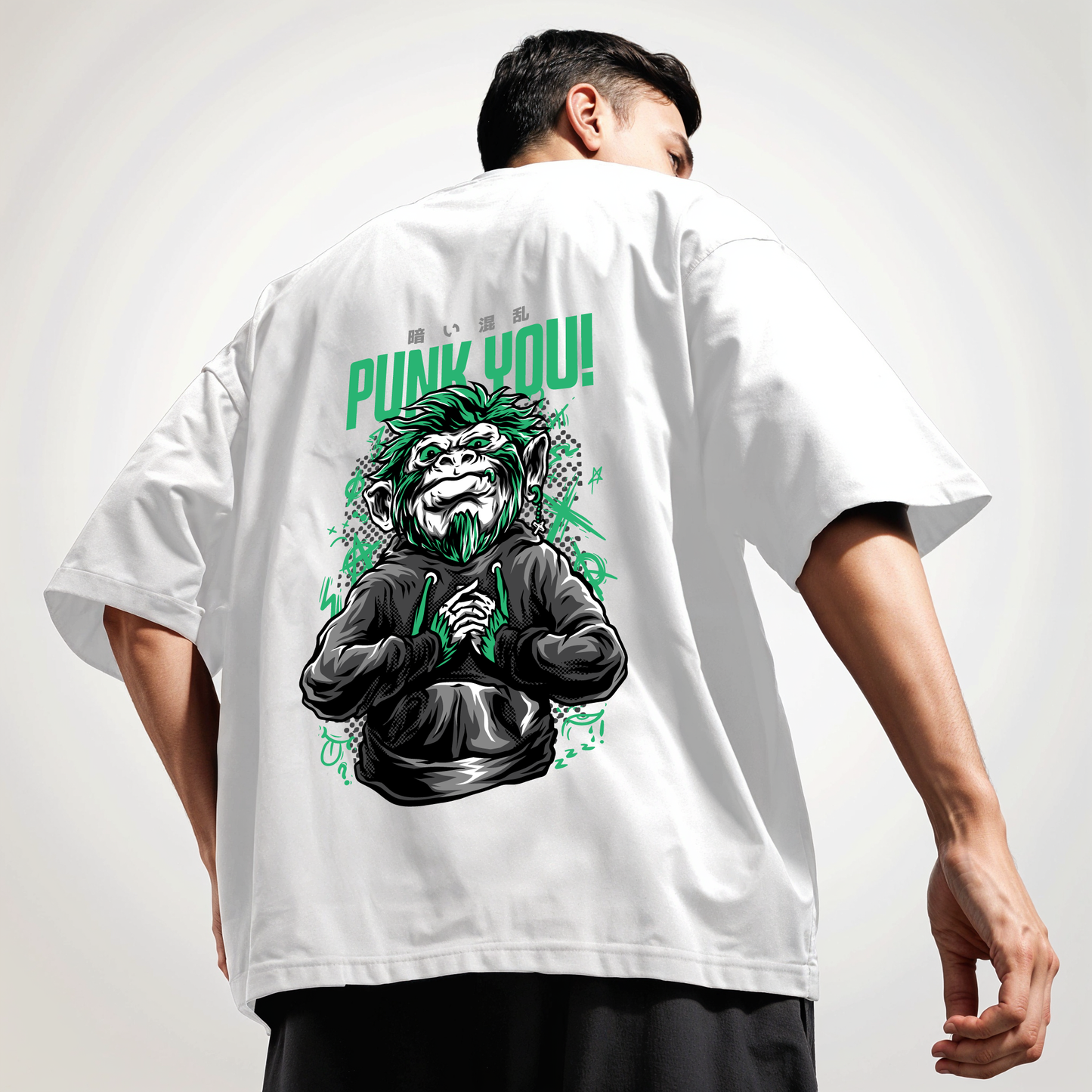 " Punk-You " Printed Over size T-Shirt