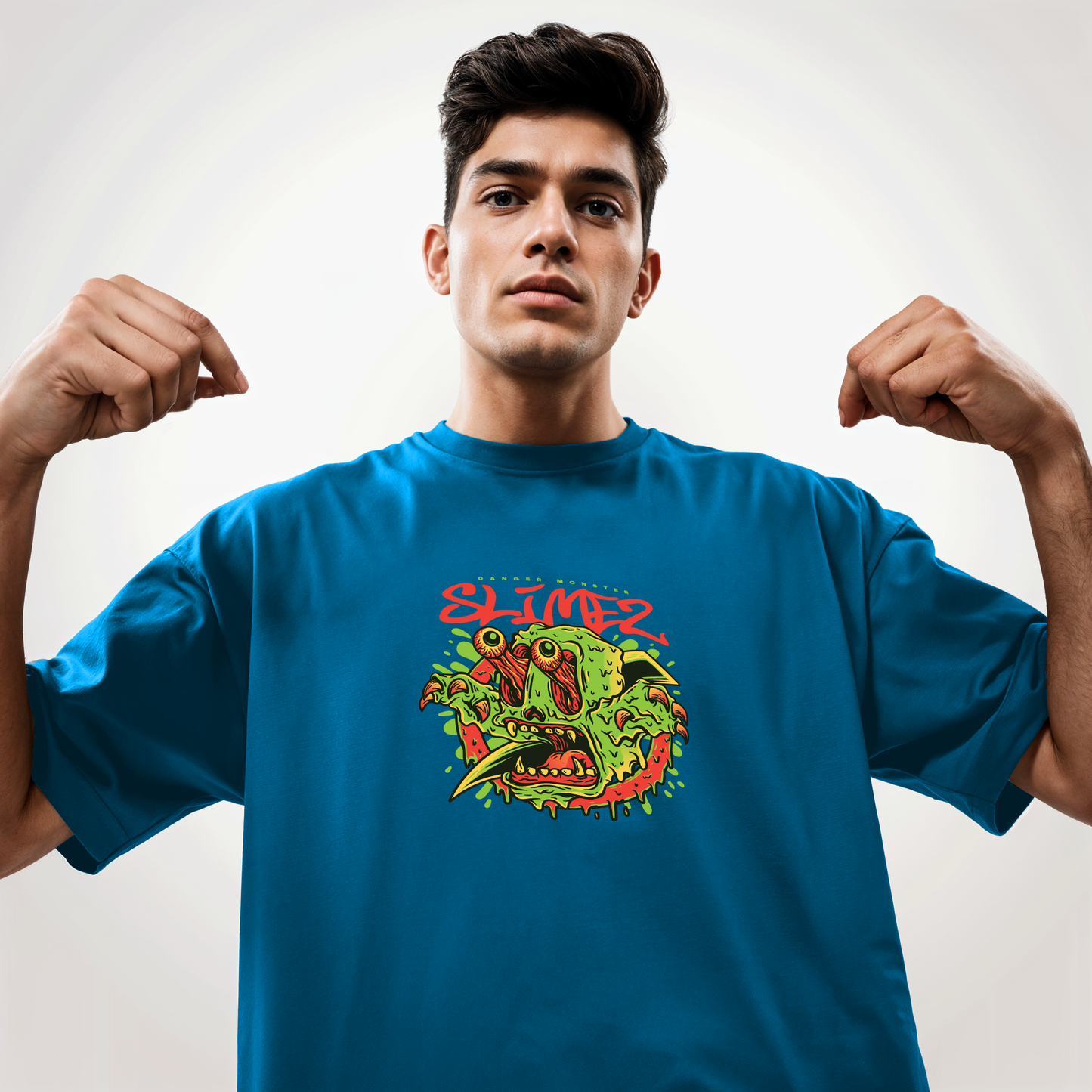 " Slimez " Printed Over size T-Shirt
