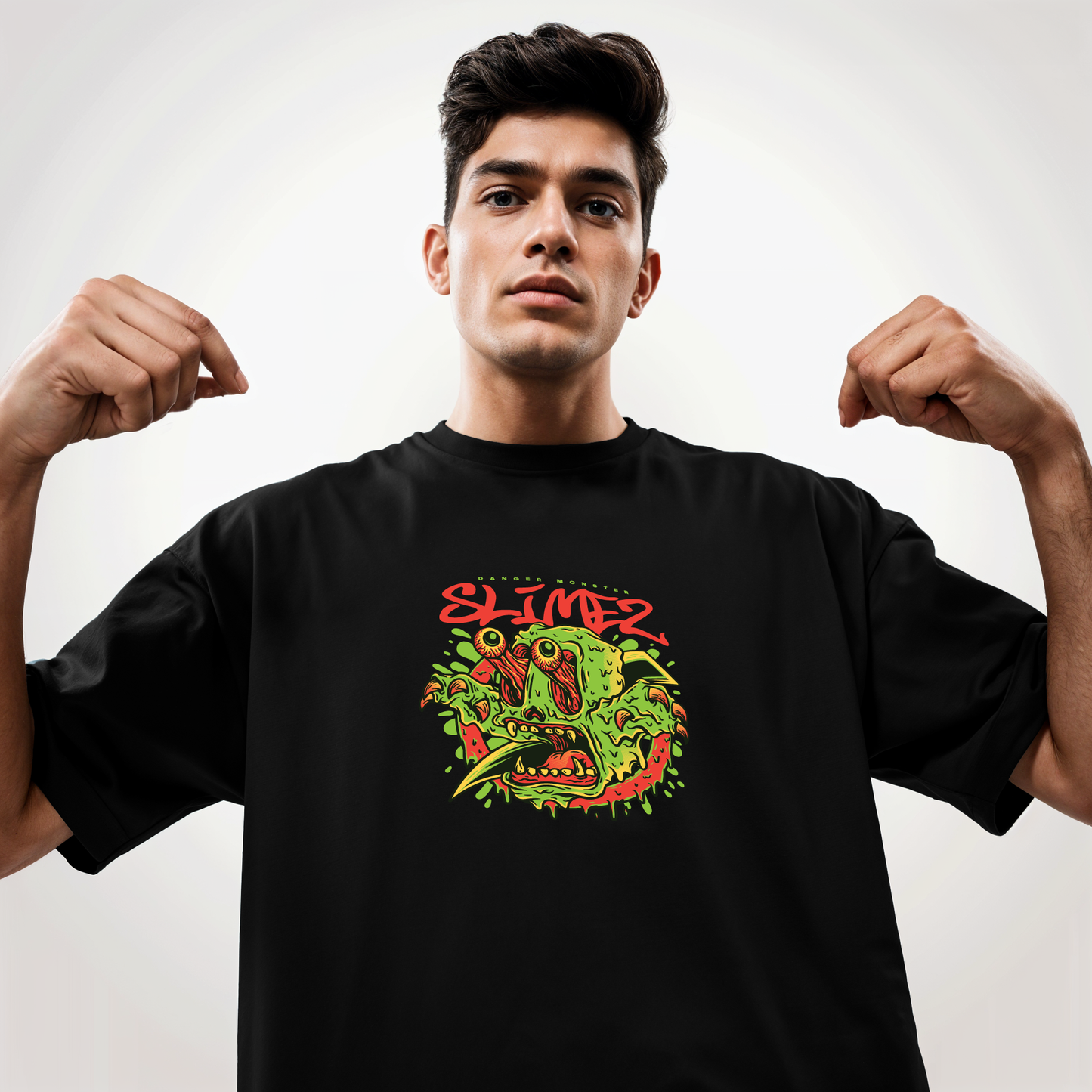" Slimez " Printed Over size T-Shirt