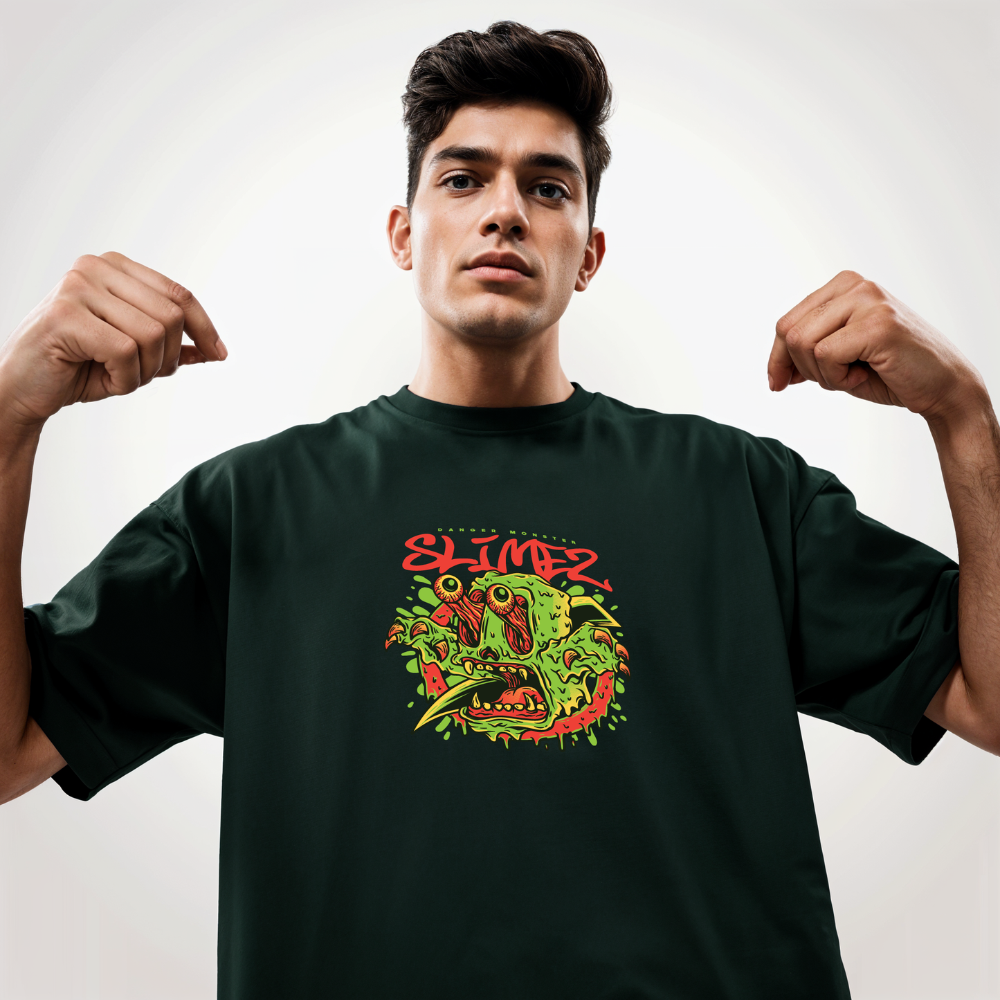 " Slimez " Printed Over size T-Shirt