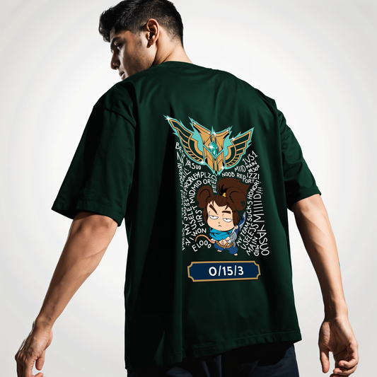 " yasuo " Printed Over size T-Shirt