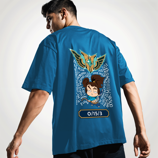 " yasuo " Printed Over size T-Shirt