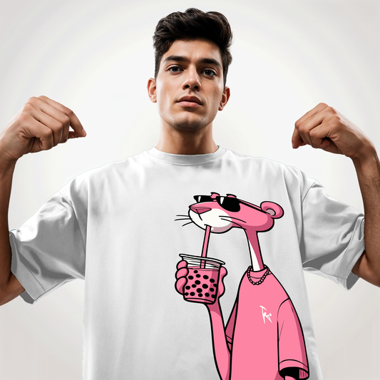 " Pink Panther " Printed Over size T-Shirt