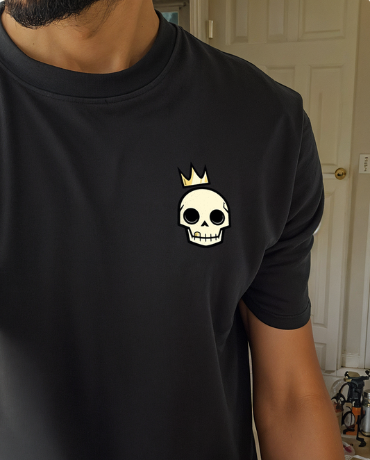 " Royal-Skull " Printed Over size T-Shirt