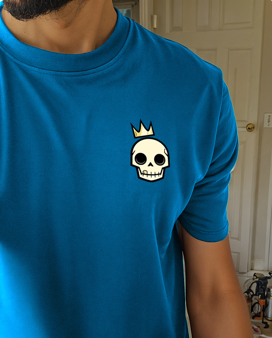 " Royal-Skull " Printed Over size T-Shirt