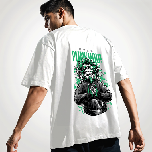 " Punk-You " Printed Over size T-Shirt