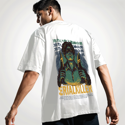 " Serial-Killer " Printed Over size T-Shirt