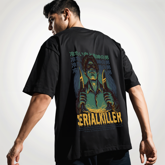 " Serial-Killer " Printed Over size T-Shirt