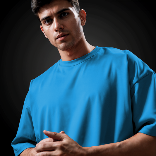 Light blue basic Oversize T-shirt